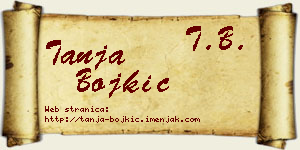 Tanja Bojkić vizit kartica